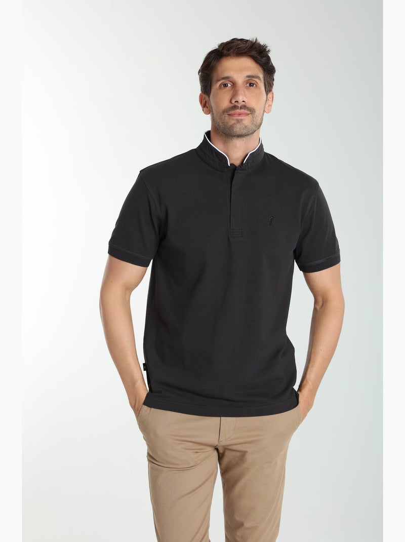 Gentleman Farmer - Polo manches courtes en coton PENH Noir - Kiabi