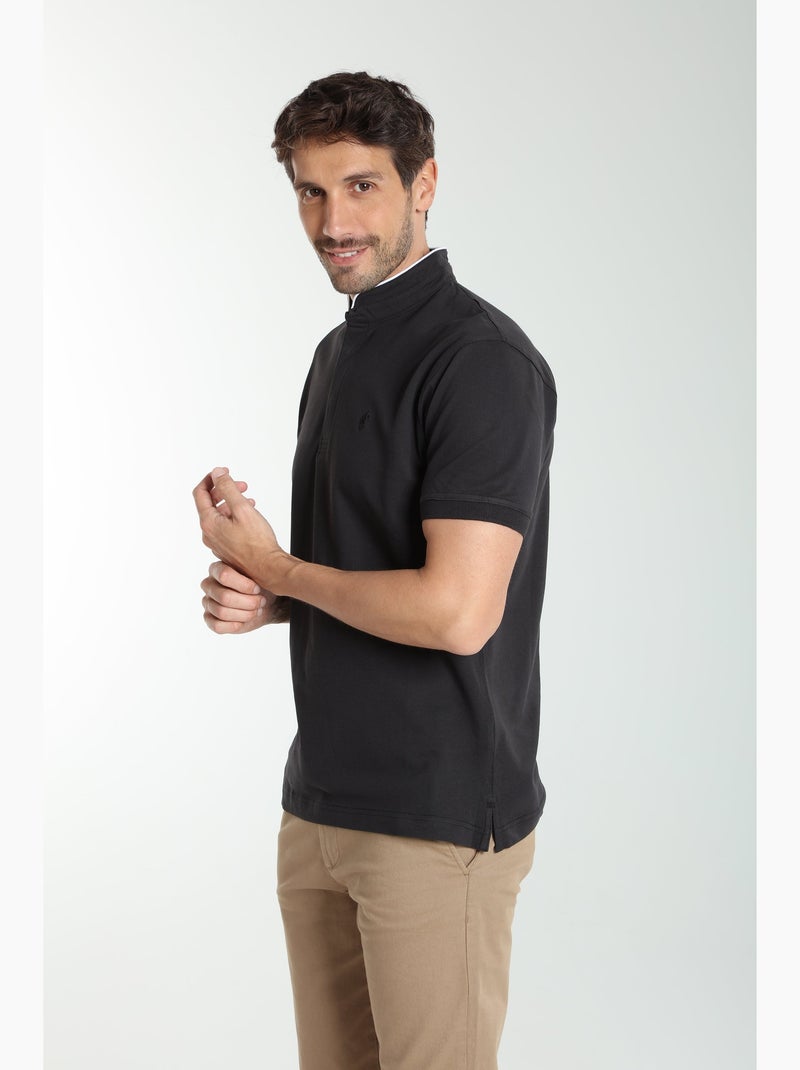 Gentleman Farmer - Polo manches courtes en coton PENH Noir - Kiabi