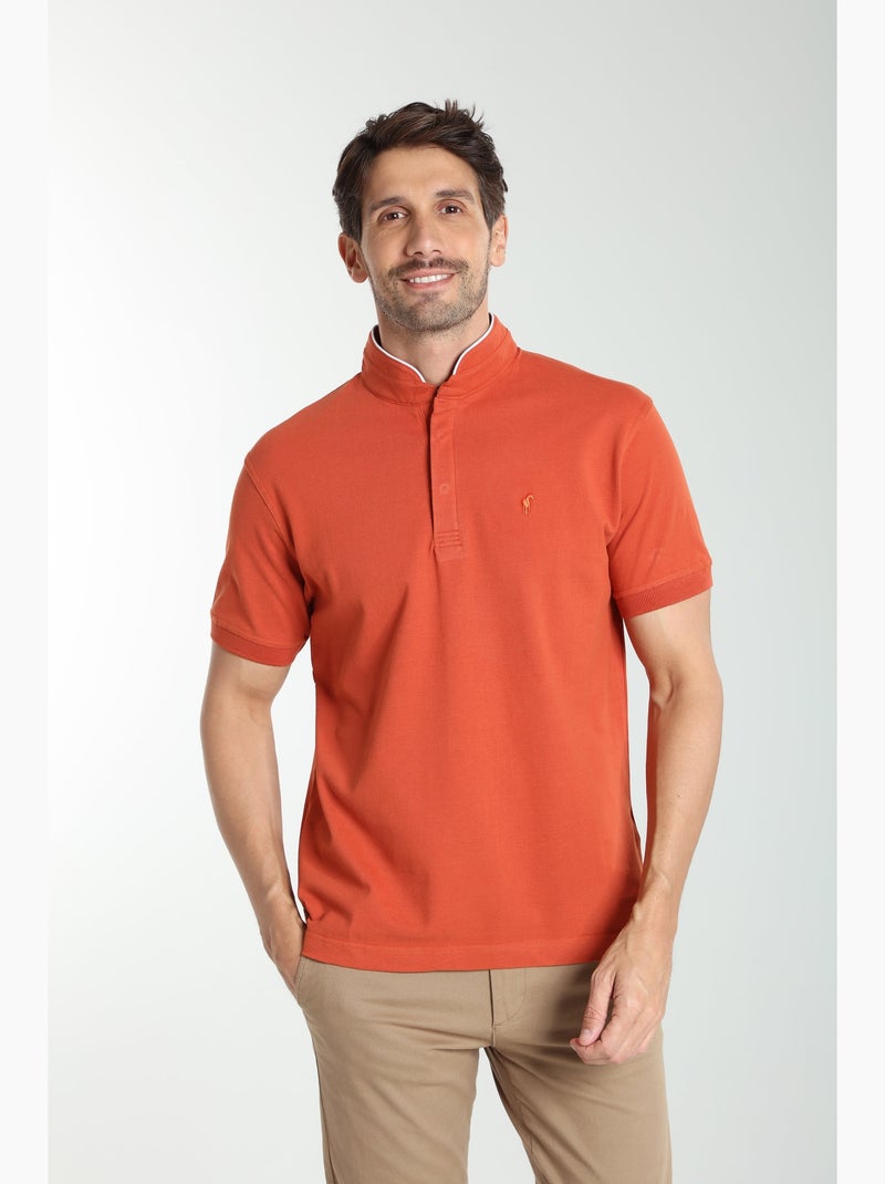 Gentleman Farmer - Polo manches courtes en coton PENH Rouge brique - Kiabi