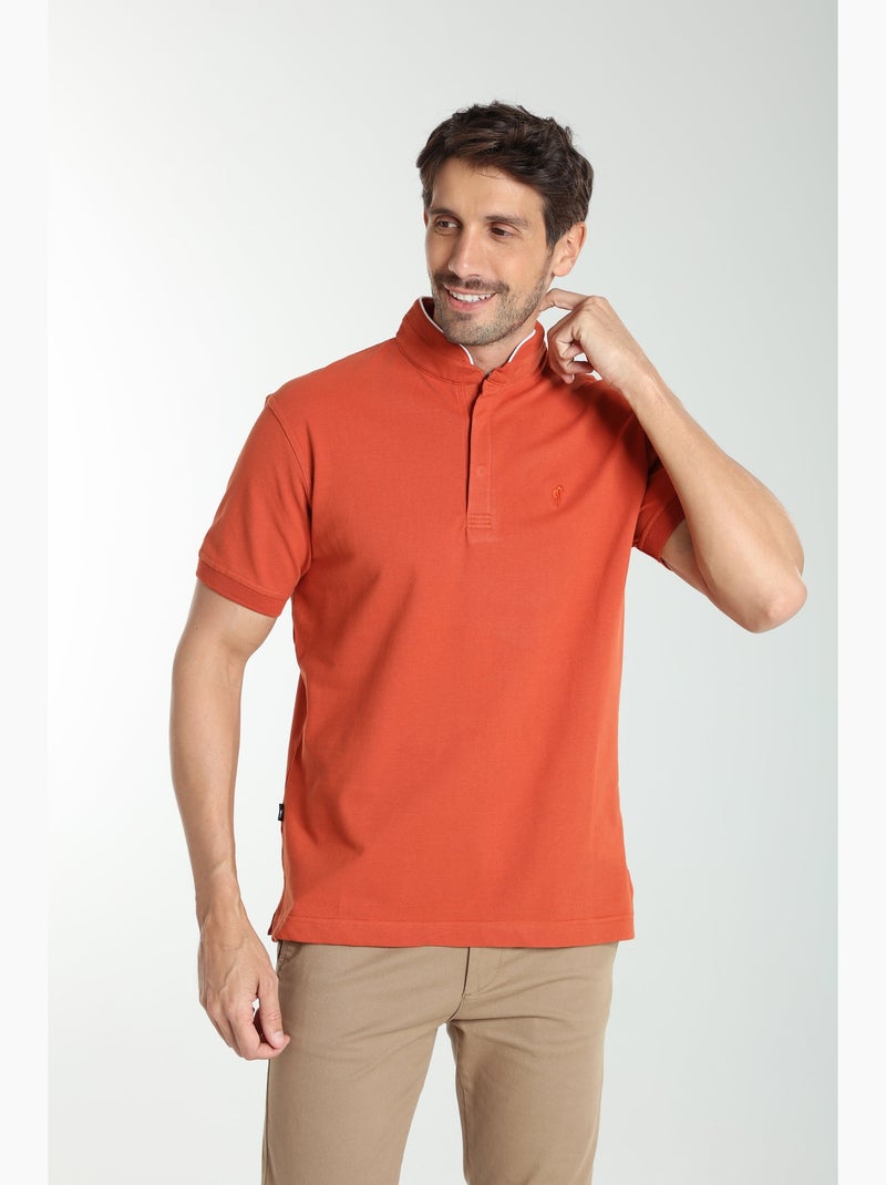 Gentleman Farmer - Polo manches courtes en coton PENH Rouge brique - Kiabi