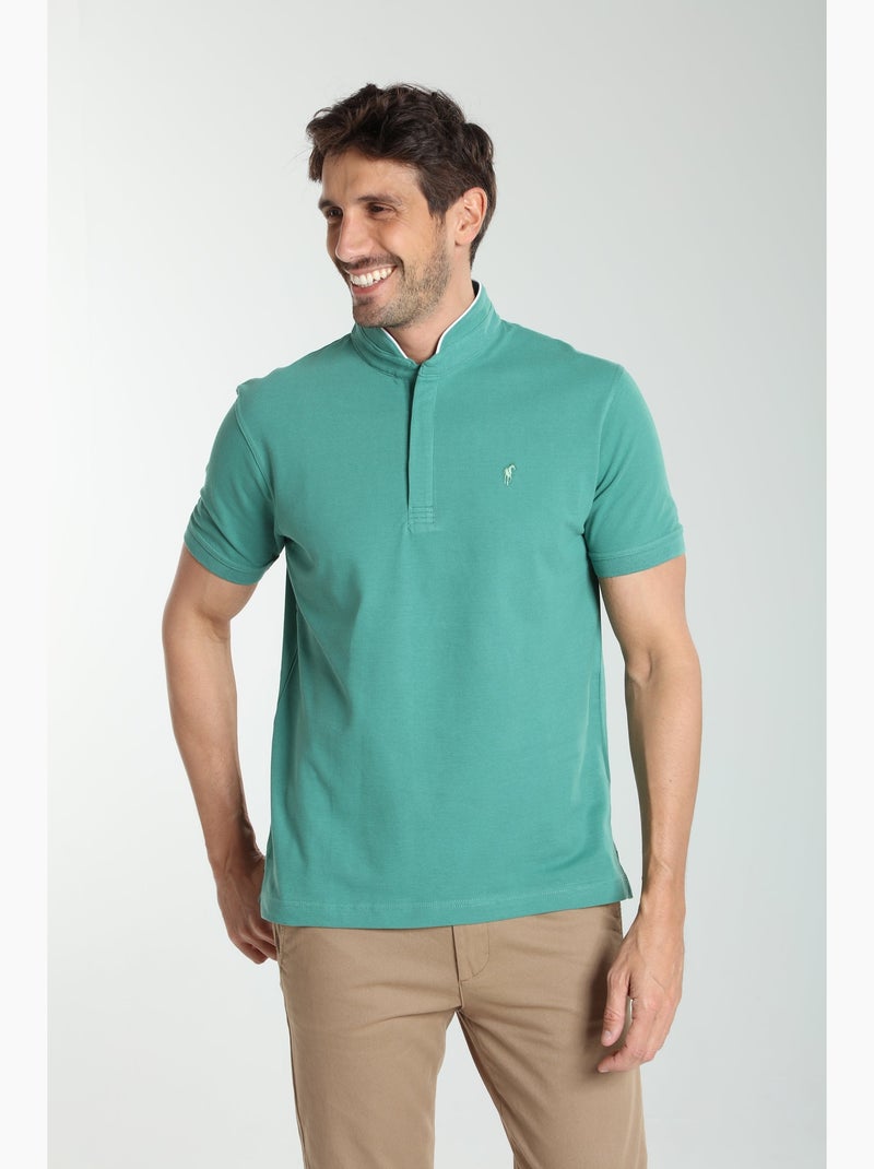 Gentleman Farmer - Polo manches courtes en coton PENH Vert - Kiabi