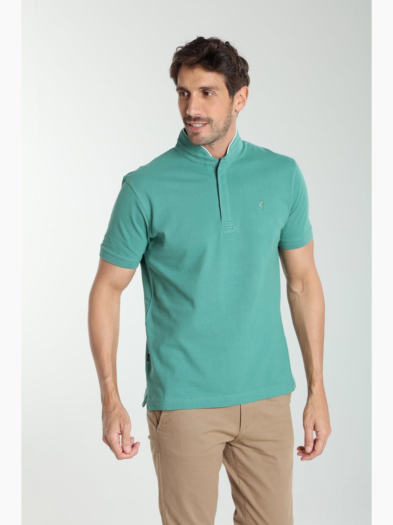 Gentleman Farmer - Polo manches courtes en coton PENH Vert - Kiabi