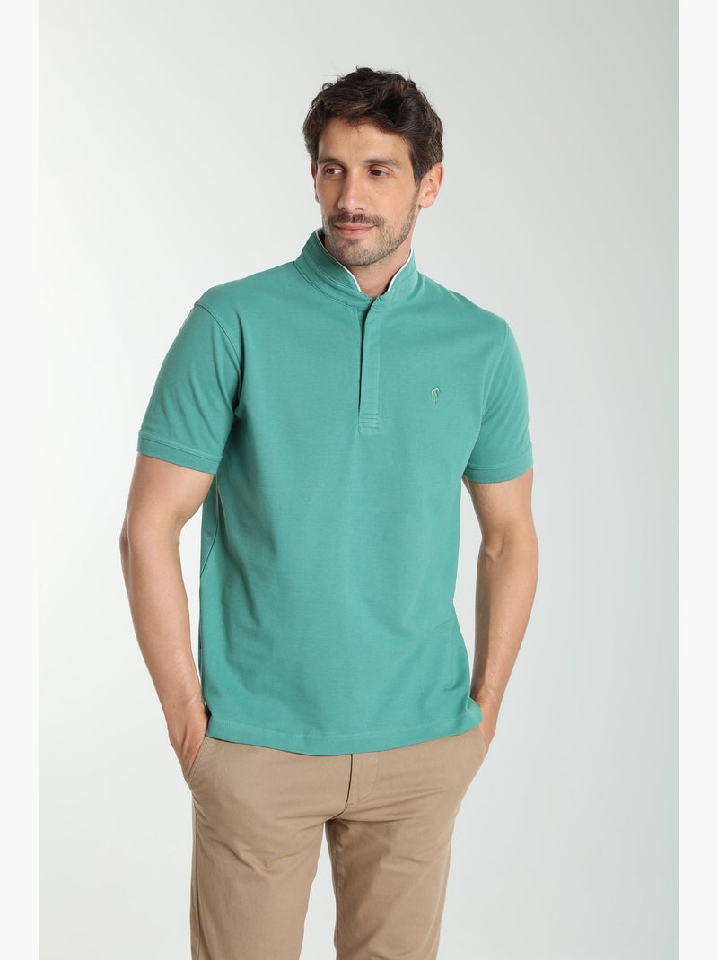 Gentleman Farmer - Polo manches courtes en coton PENH Vert - Kiabi