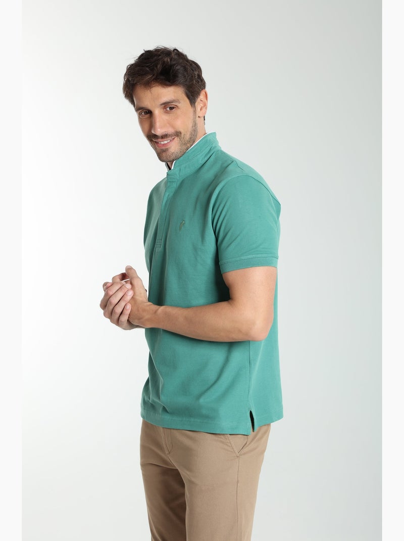 Gentleman Farmer - Polo manches courtes en coton PENH Vert - Kiabi