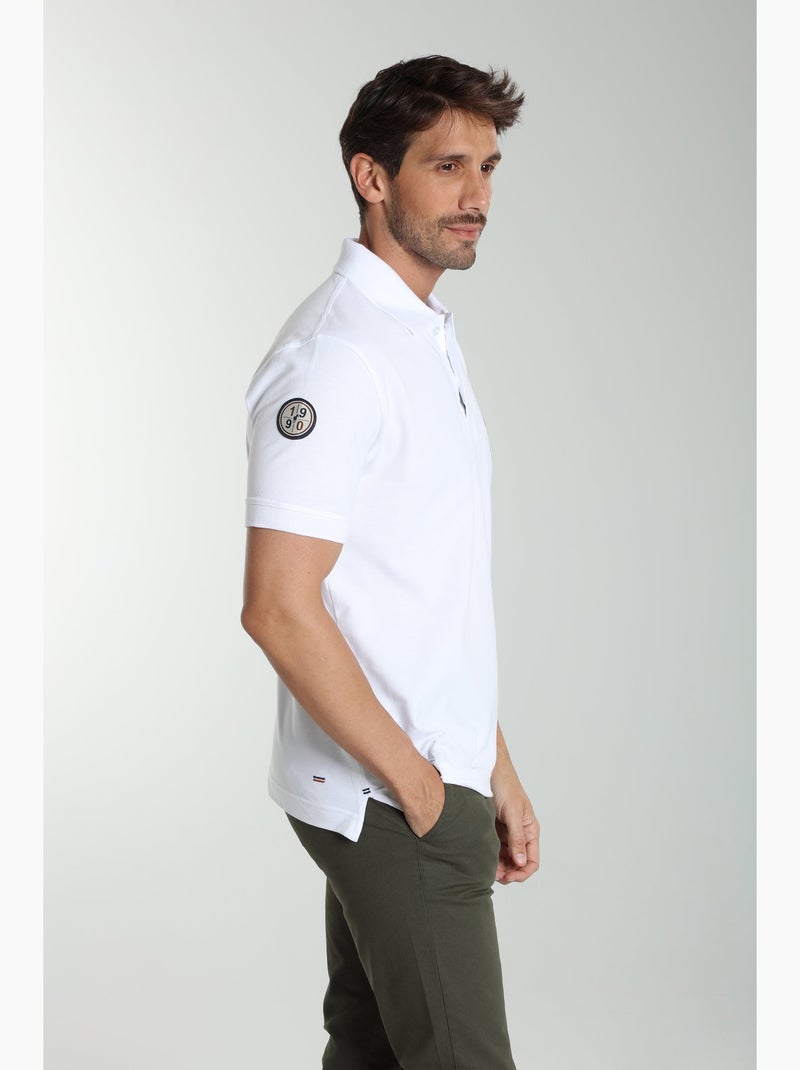 Gentleman Farmer - Polo manches courtes en coton PING Blanc - Kiabi