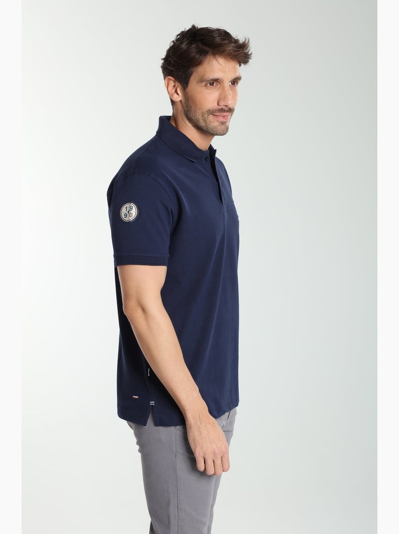 Gentleman Farmer - Polo manches courtes en coton PING Bleu marine - Kiabi