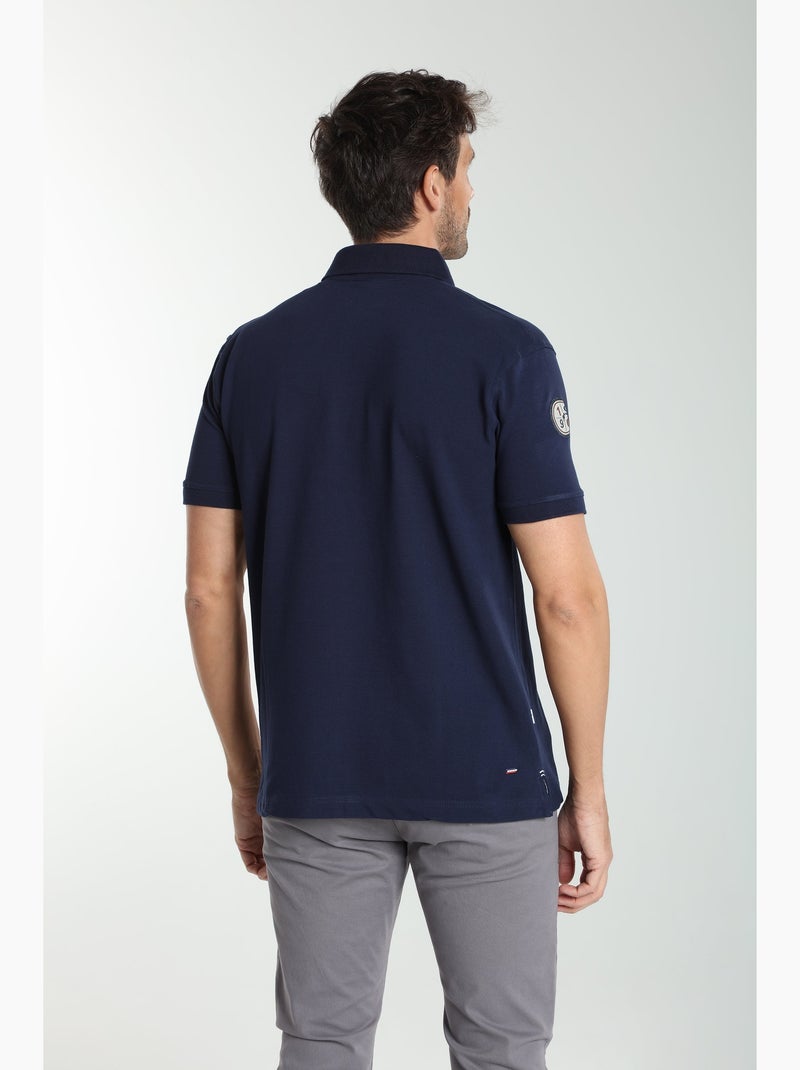 Gentleman Farmer - Polo manches courtes en coton PING Bleu marine - Kiabi