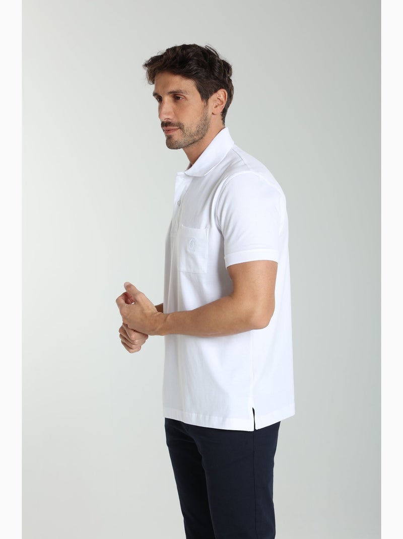 Gentleman Farmer - Polo manches courtes en coton PJEY Blanc - Kiabi