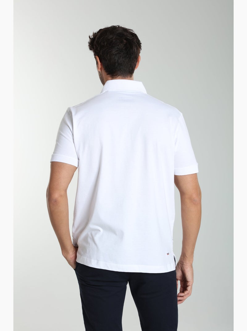 Gentleman Farmer - Polo manches courtes en coton PJEY Blanc - Kiabi