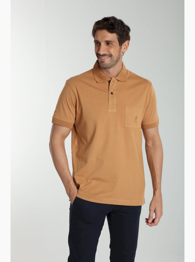 Gentleman Farmer - Polo manches courtes en coton PJEY Marron - Kiabi