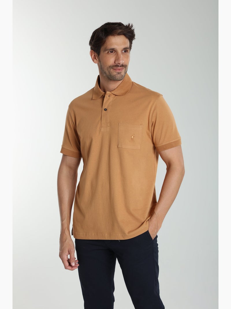 Gentleman Farmer - Polo manches courtes en coton PJEY Marron - Kiabi