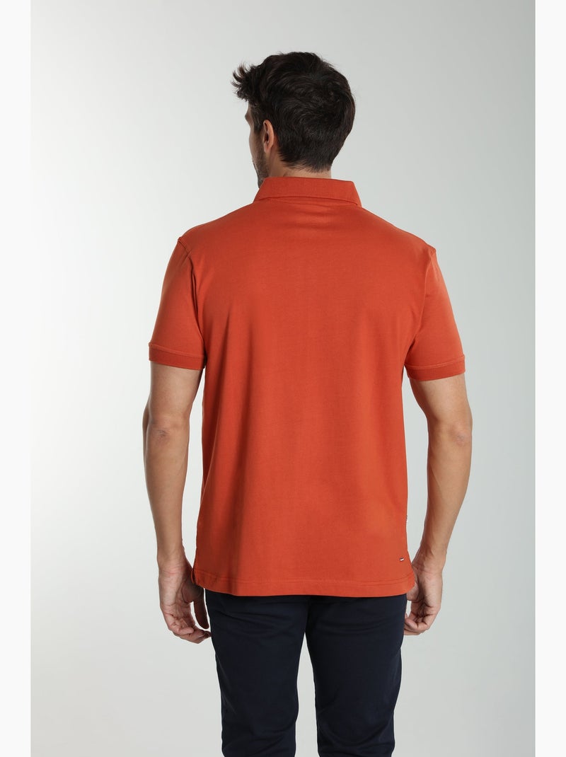 Gentleman Farmer - Polo manches courtes en coton PJEY Rouge brique - Kiabi