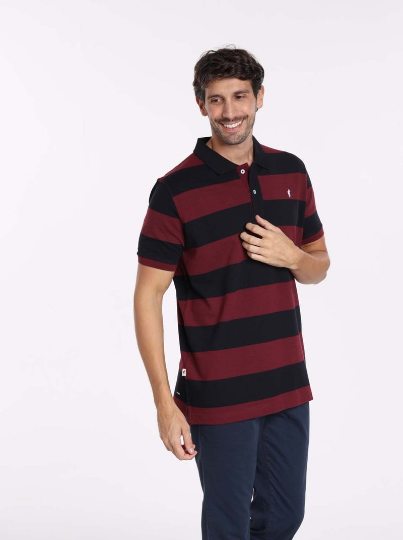 Gentleman Farmer - Polos manches courtes en coton OMAHA Bleu Bordeaux Bleu - Kiabi