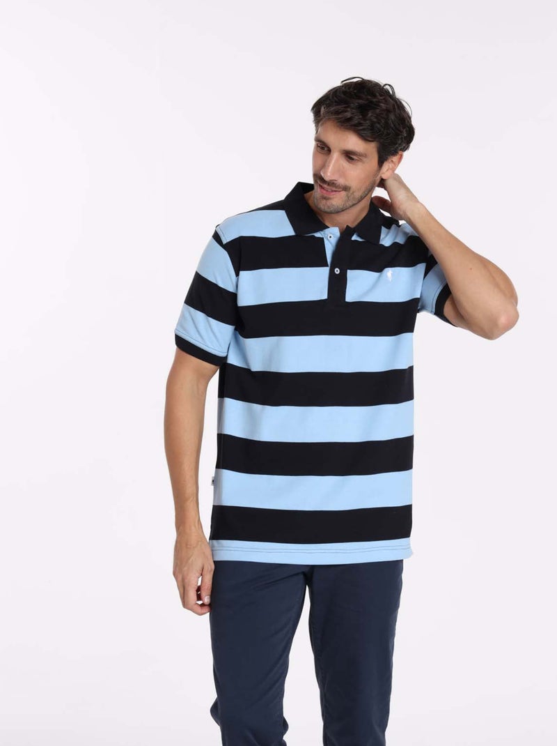 Gentleman Farmer - Polos manches courtes en coton OMAHA Bleu ciel - Kiabi