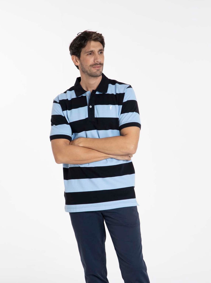 Gentleman Farmer - Polos manches courtes en coton OMAHA Bleu ciel - Kiabi