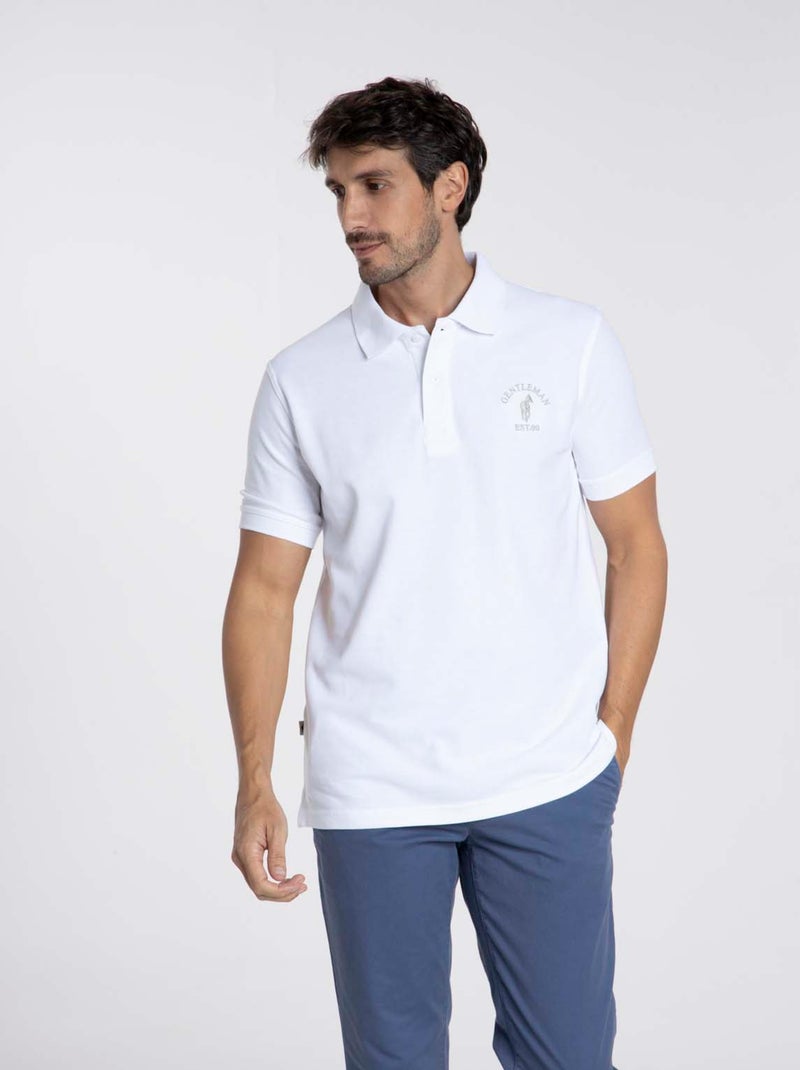 Gentleman Farmer - Polos manches courtes en coton OPIO Blanc - Kiabi
