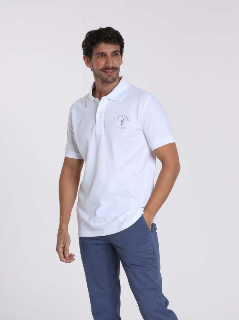 Gentleman Farmer - Polos manches courtes en coton OPIO Blanc - Kiabi