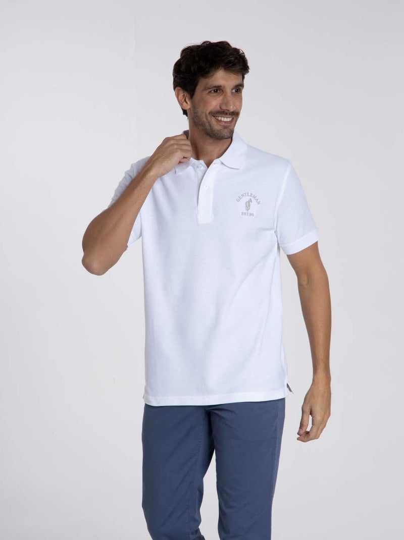 Gentleman Farmer - Polos manches courtes en coton OPIO Blanc - Kiabi