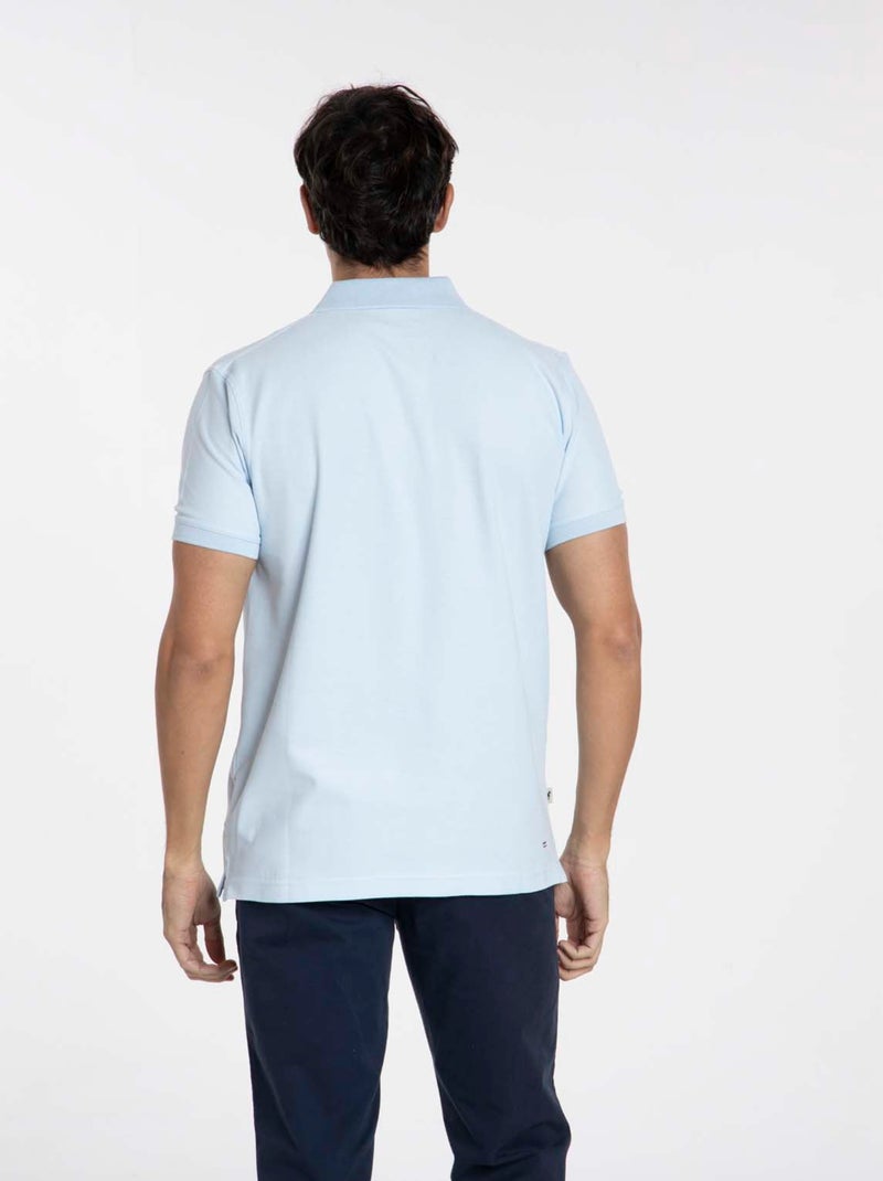 Gentleman Farmer - Polos manches courtes en coton OPIO Bleu ciel - Kiabi