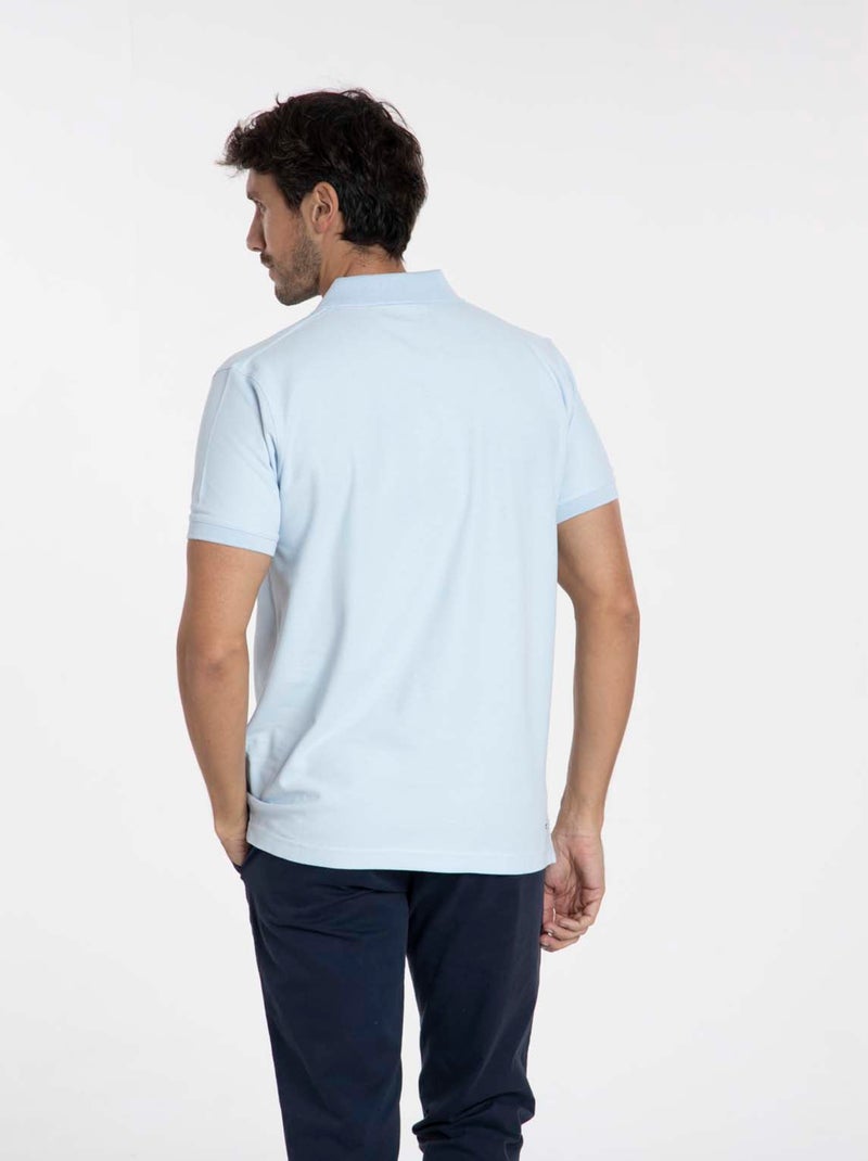 Gentleman Farmer - Polos manches courtes en coton OPIO Bleu ciel - Kiabi
