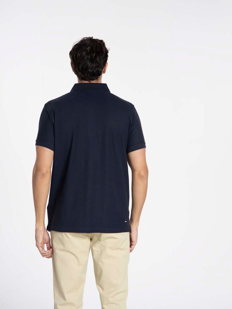 Gentleman Farmer Polos Manches Courtes En Coton Opio Bleu Marine