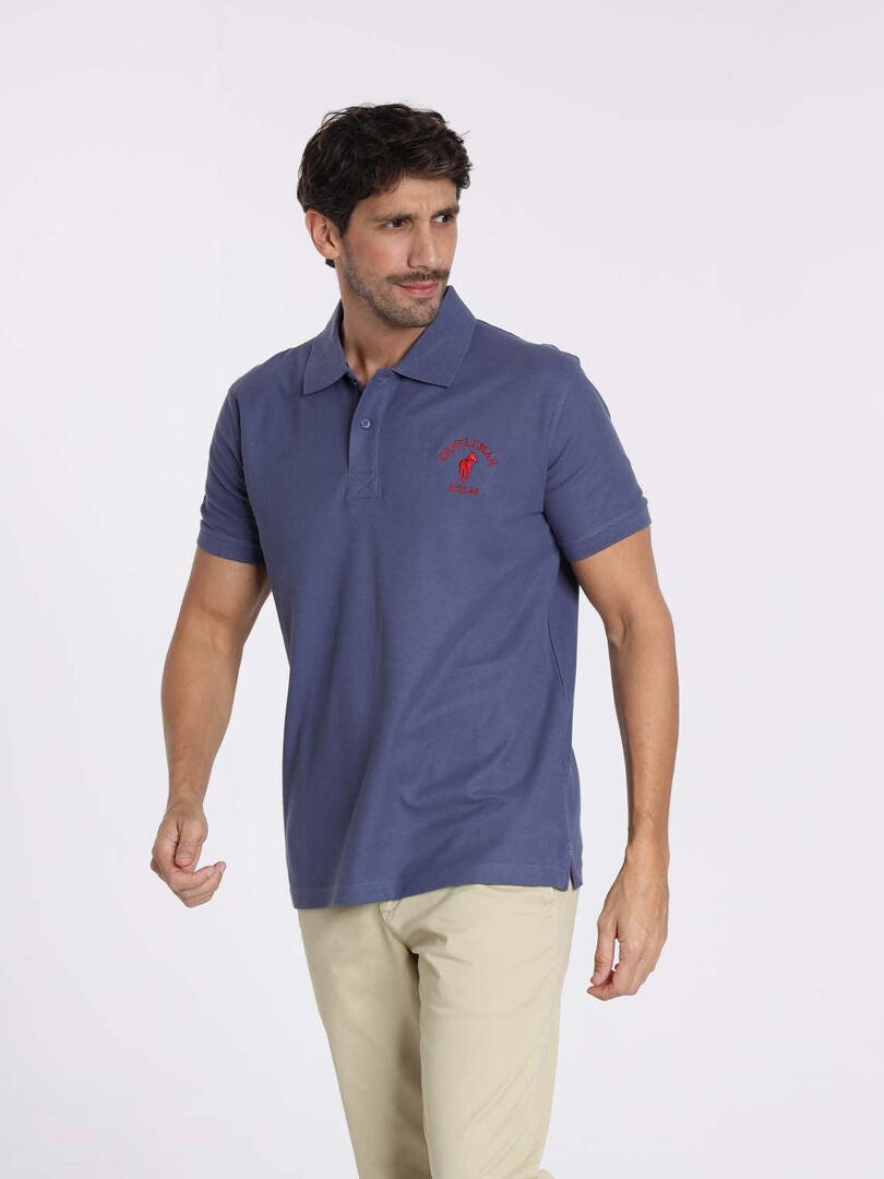 Gentleman Farmer Polos Manches Courtes En Coton Opio Indigo Kiabi