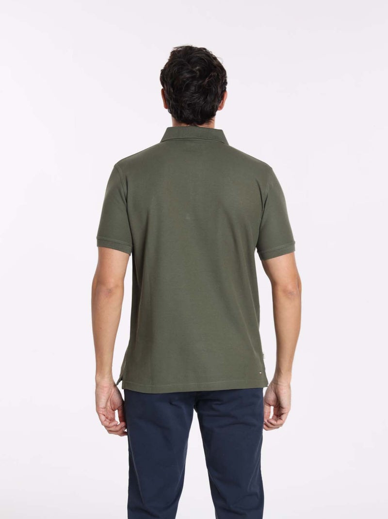 Gentleman Farmer - Polos manches courtes en coton OPIO Kaki - Kiabi