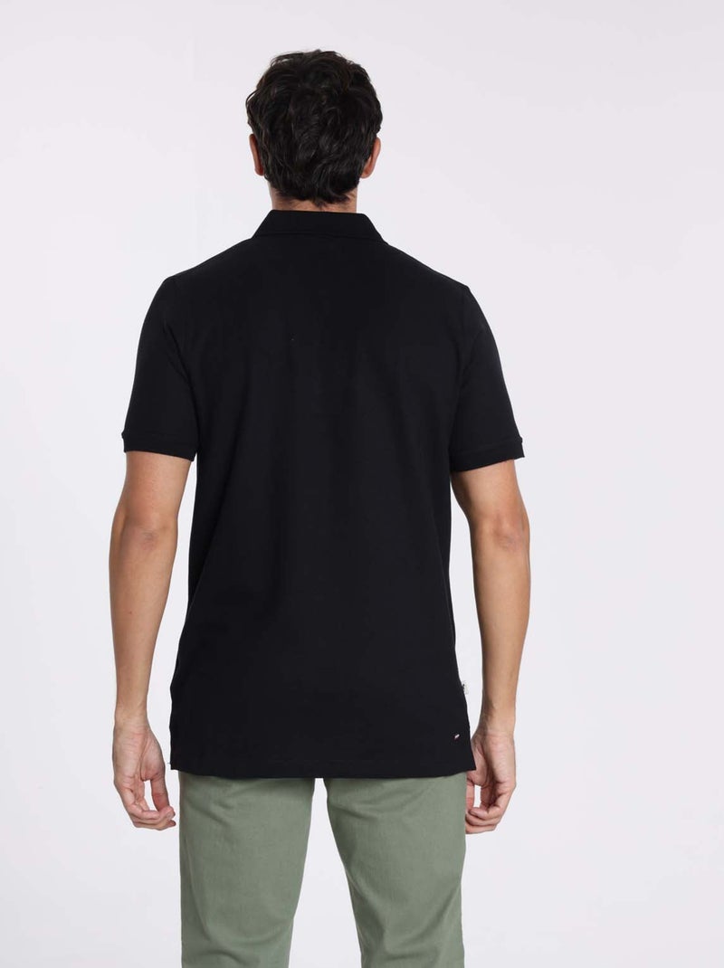 Gentleman Farmer - Polos manches courtes en coton OPIO Noir - Kiabi