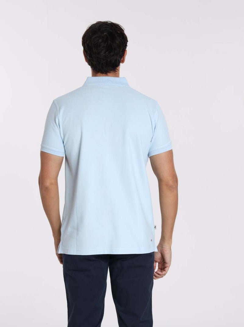 Gentleman Farmer - Polos manches courtes en coton ORLY Bleu ciel - Kiabi