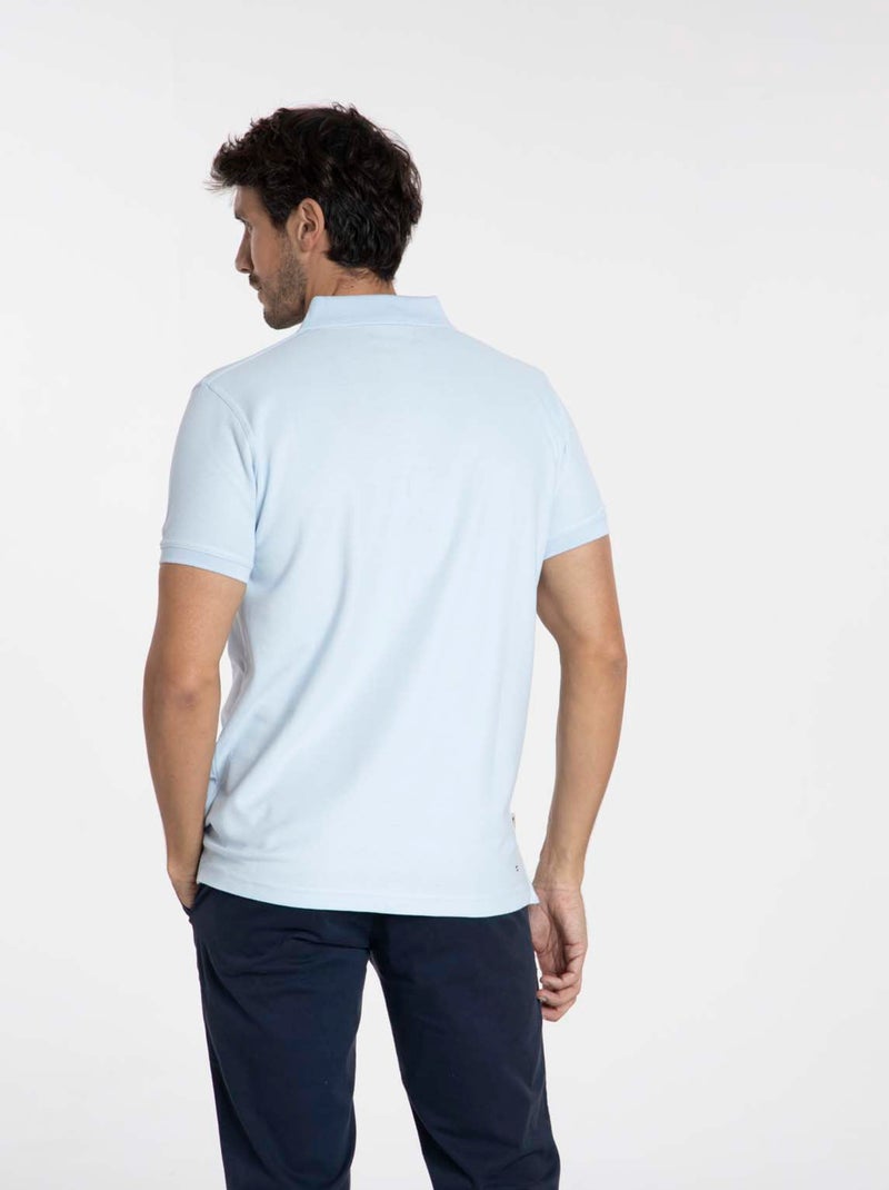 Gentleman Farmer - Polos manches courtes en coton ORLY Bleu ciel - Kiabi