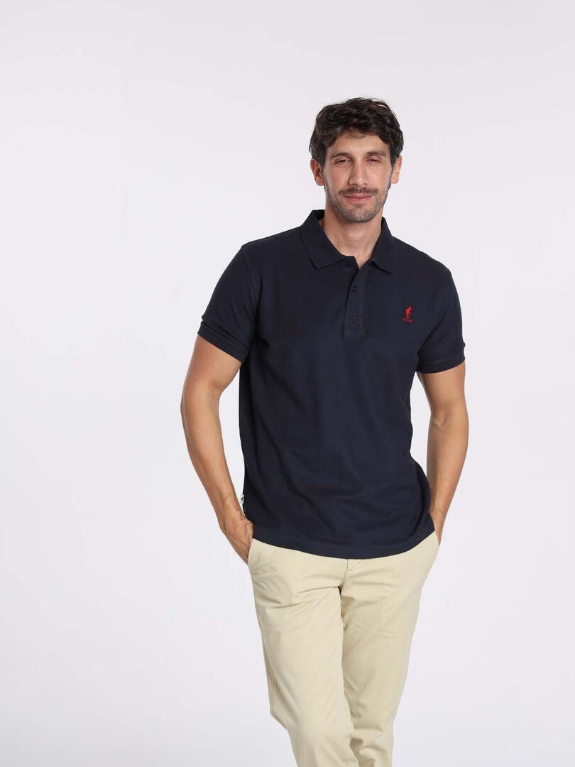 Gentleman Farmer Polos Manches Courtes En Coton Orly Bleu Marine