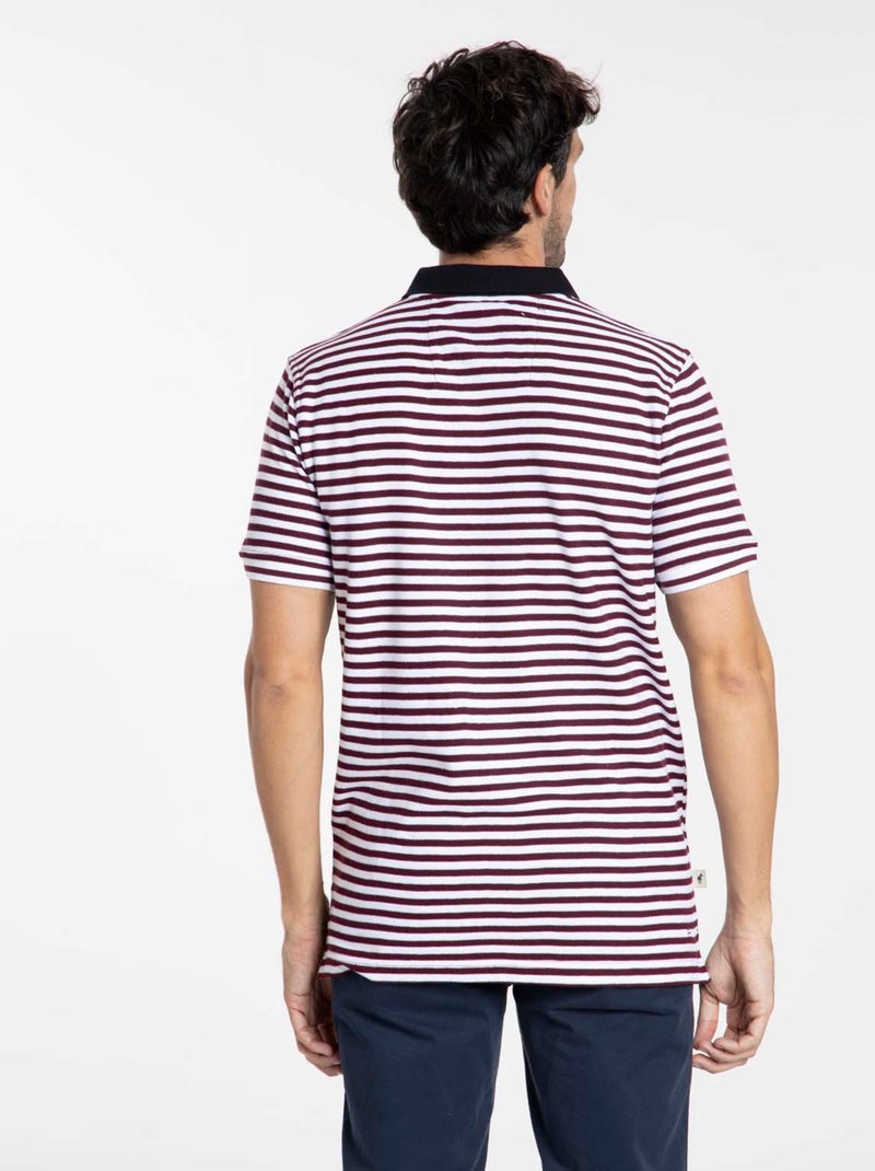 Gentleman Farmer - Polos manches courtes en coton OSAKA Blanc Bordeaux - Kiabi