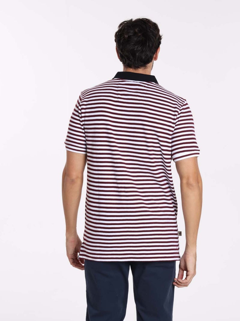 Gentleman Farmer - Polos manches courtes en coton OSAKA Blanc Bordeaux - Kiabi