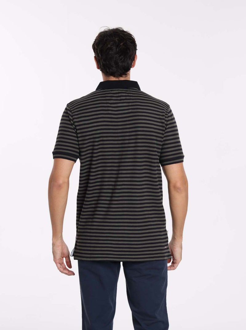 Gentleman Farmer - Polos manches courtes en coton OSAKA Bleu Kaki - Kiabi