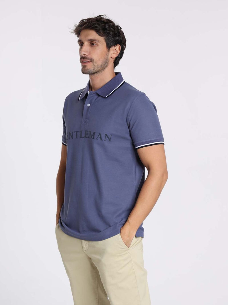 Gentleman Farmer - Polos manches courtes en coton OSLO Bleu - Kiabi