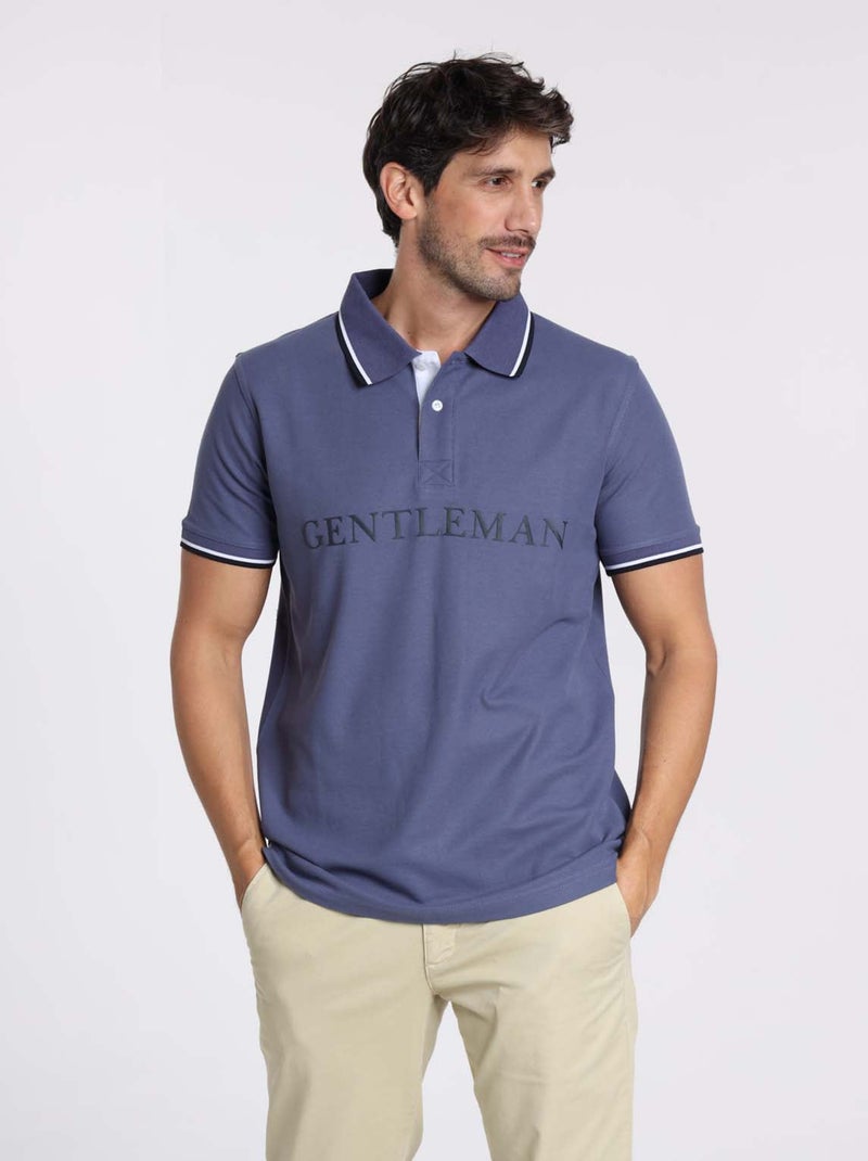 Gentleman Farmer - Polos manches courtes en coton OSLO Bleu - Kiabi
