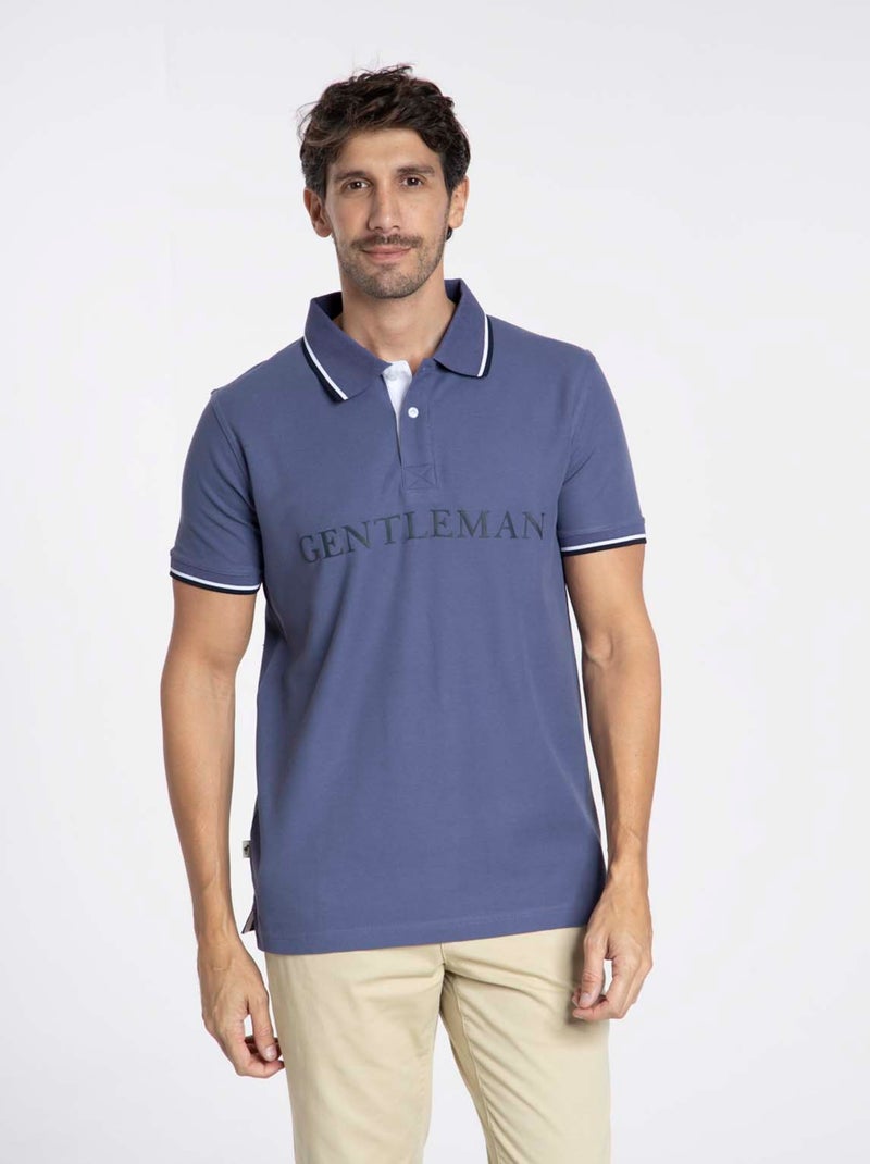 Gentleman Farmer - Polos manches courtes en coton OSLO Bleu - Kiabi