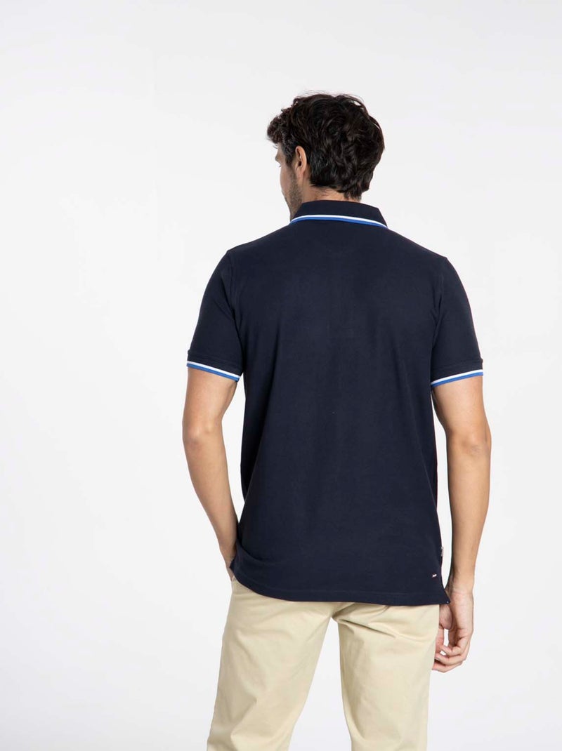 Gentleman Farmer - Polos manches courtes en coton OSLO Bleu marine - Kiabi