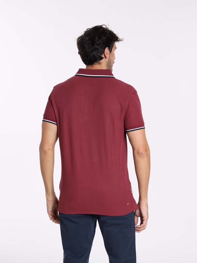 Gentleman Farmer - Polos manches courtes en coton OSLO Bordeaux - Kiabi