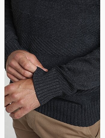 Gentleman farmer - pull col camionneur en coton léopol