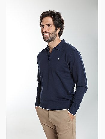 Gentleman farmer - pull col polo en coton marvin