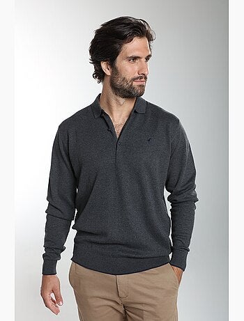 Gentleman farmer - pull col polo en coton marvin