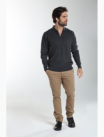Gentleman farmer - pull col polo en coton marvin
