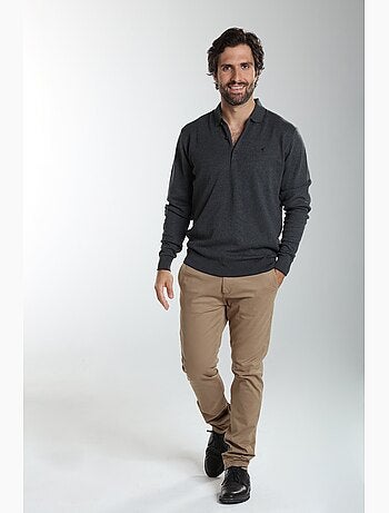 Gentleman farmer - pull col polo en coton marvin