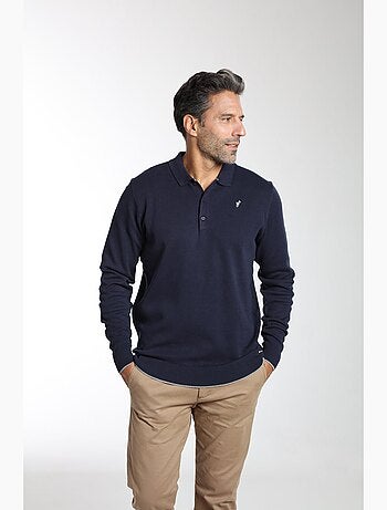 Gentleman Farmer - Pull col polo en coton MILANO POLO
