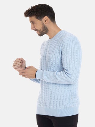 Gentleman Farmer - Pull col rond  en coton LEO