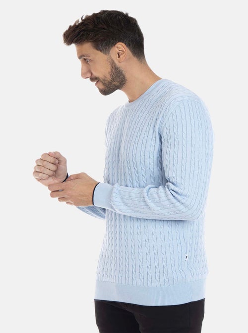 Gentleman Farmer - Pull col rond  en coton LEO - Kiabi