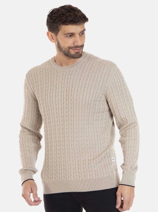 Gentleman Farmer - Pull col rond  en coton LEO