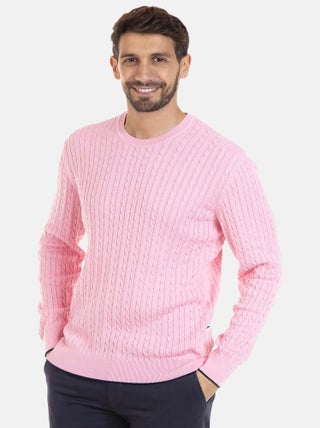 Gentleman Farmer - Pull col rond  en coton LEO