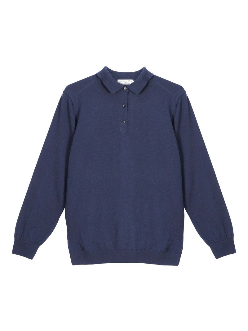 Gentleman Farmer - Pulls col camionneur  en laine PATHY Bleu marine - Kiabi